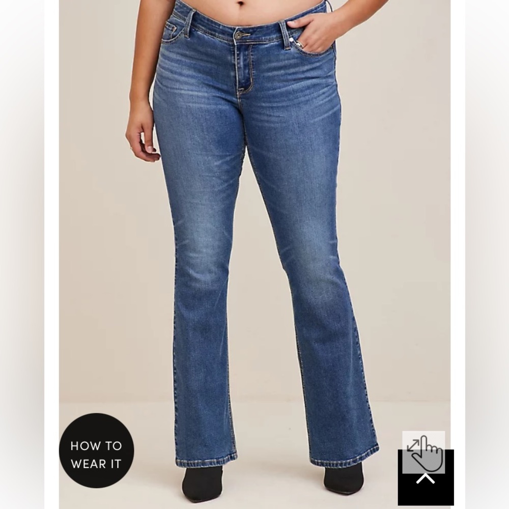 Torrid LUXE SLIM BOOT SUPER STRETCH MID-RISE JEAN size 18s